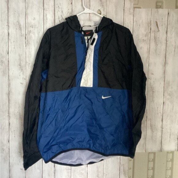 cowgirl argyle boho cozy grandpa dad Nike anorak half zip Jacket size small - Picture 1 of 6